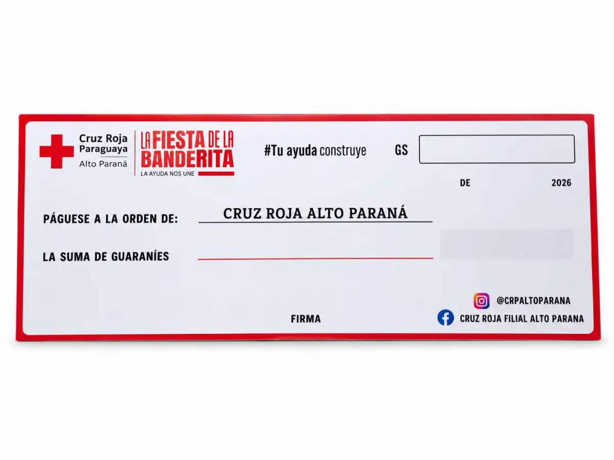 CHEQUE GIGANTE DE PVC